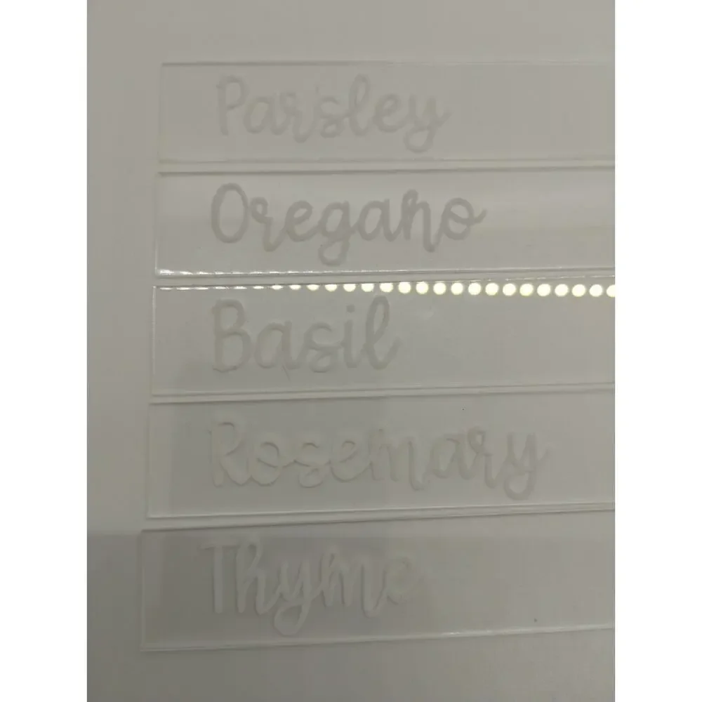 Woodrose Workshop Clear Acrylic Herb Garden Labels